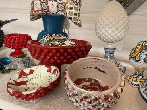 Schalen alla Pigna rot/weiß Schalen alla Pigna rot/wei0